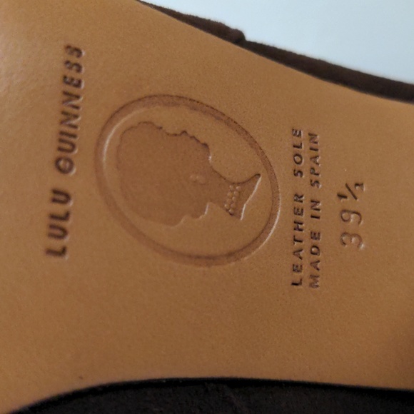 Lulu Guinness Peace Suede Drawstring Ankle Bootie Size 39.5 - Picture 7 of 12